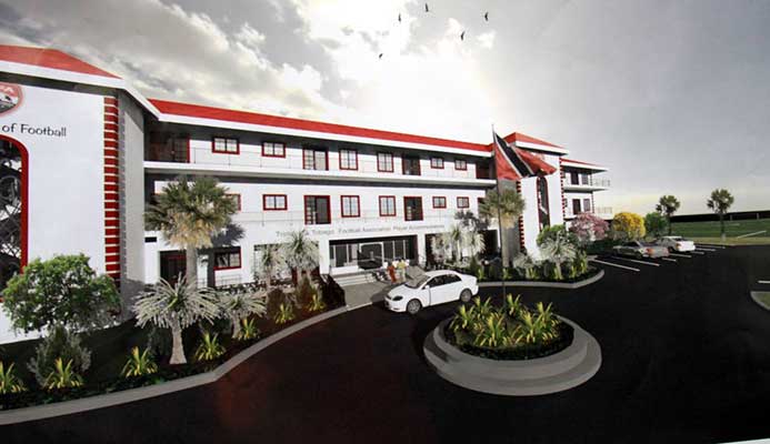 An artist’s depiction of what the new TTFA home in Couva is expected to look like by September next year. An artist’s depiction of what the new TTFA home in Couva is expected to look like by September next year.