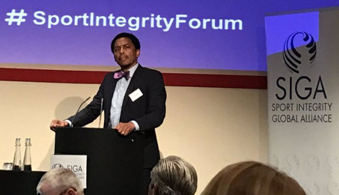 CANOC President Brian Lewis has urged organisations to adopt the SIGA’s universal standards ©Twitter CANOC President Brian Lewis has urged organisations to adopt the SIGA’s universal standards ©Twitter