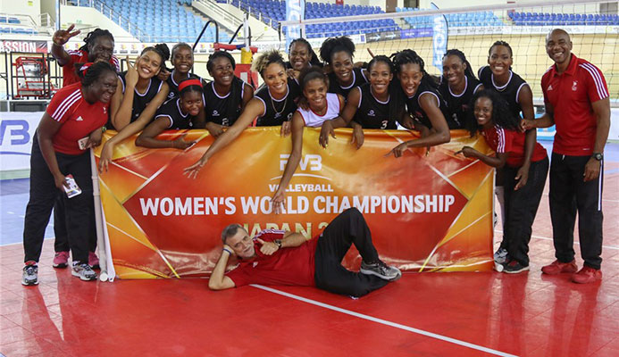 Trinidad & Tobago celebrate historic first ever qualification to an FIVB World Championship after beating Costa Rica in Port of Spain. Trinidad & Tobago celebrate historic first ever qualification to an FIVB World Championship after beating Costa Rica in Port of Spain.