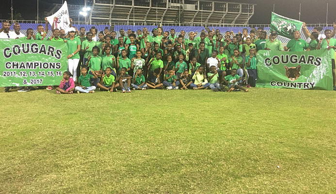 Members of Cougars Track and Field Club, who dominated the Barbados Relay Fair at the National Stadium in St Michael on Saturday. Members of Cougars Track and Field Club, who dominated the Barbados Relay Fair at the National Stadium in St Michael on Saturday.