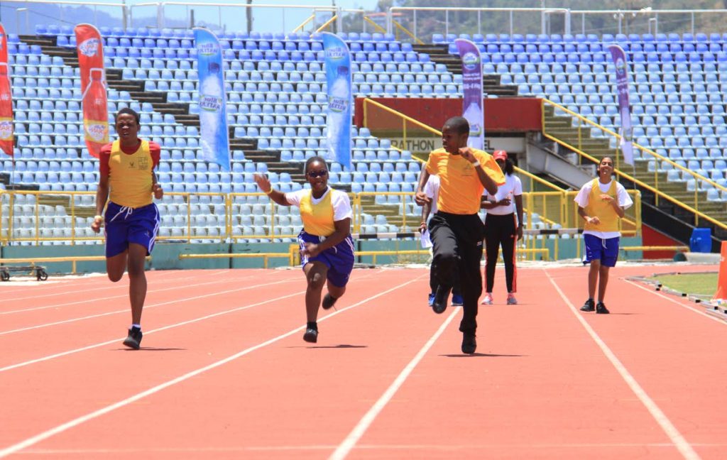 In this May 18, 2019 file photo, (from left) K-Sean Hercules, Yinga Commissiong, Everton Redman and Jodie Jebodh participate in a race during the Special Olympics Day, at the Hasely Crawford Stadium, Mucurapo. PHOTO BY AYANNA KINSALE. - Ayanna Kinsale In this May 18, 2019 file photo, (from left) K-Sean Hercules, Yinga Commissiong, Everton Redman and Jodie Jebodh participate in a race during the Special Olympics Day, at the Hasely Crawford Stadium, Mucurapo. PHOTO BY AYANNA KINSALE. - Ayanna Kinsale