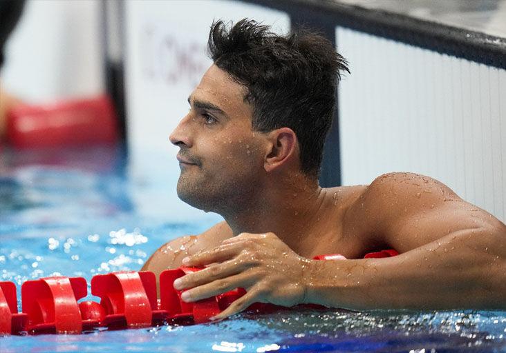 SET NATIONAL RECORD IN SEMIS SWIM: Dylan Carter. SET NATIONAL RECORD IN SEMIS SWIM: Dylan Carter.