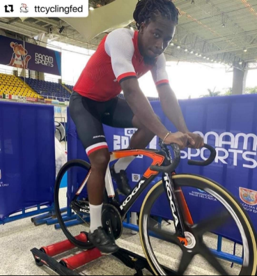 T&T cyclist Zion Pulido, who completed in the men's team sprint. Courtesy TTCF T&T cyclist Zion Pulido, who completed in the men's team sprint. Courtesy TTCF
