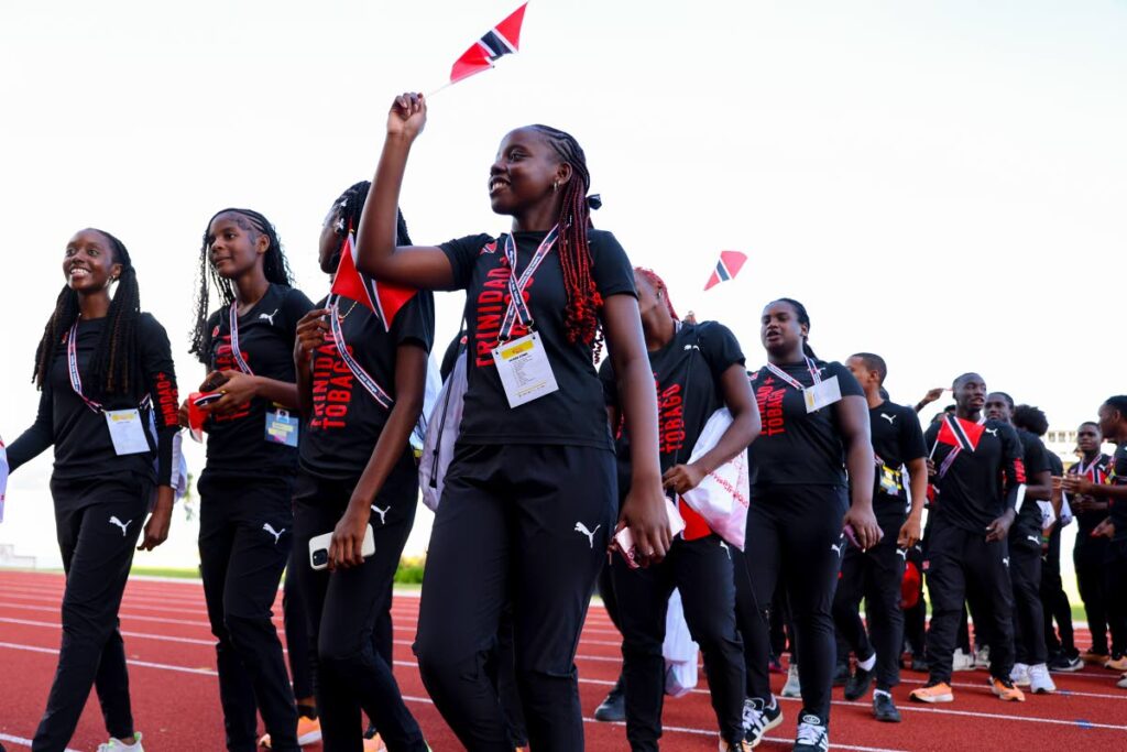 Members of Team TT parade during the 2025 Carifta Games opening ceremony, held at the Hasely Crawford Stadium, Port of Spain, on April 18. - Daniel Prentice (Image obtained at newsday.co.tt)