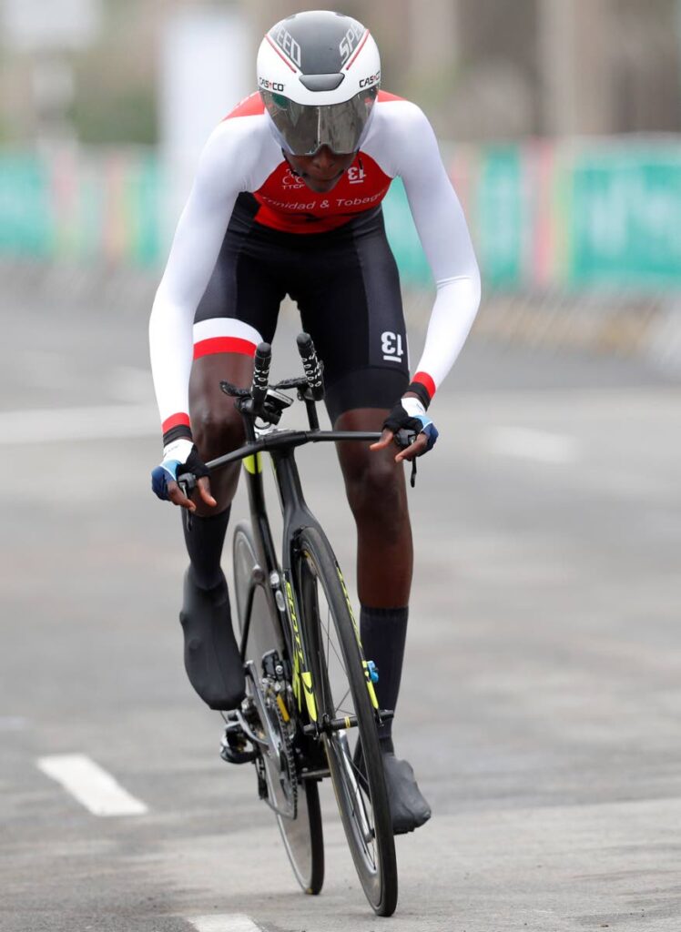 Trinidad and Tobago professional cclist Teniel Campbell. - (Image obtained at newsday.co.tt)