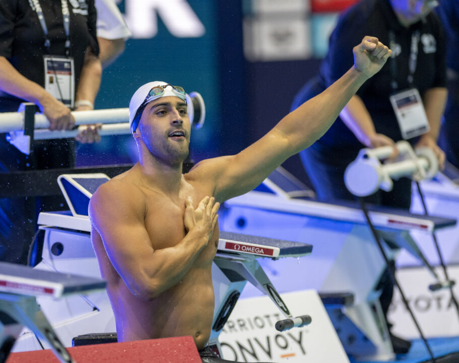 Trinidad and Tobago's Dylan Carter is among the 40-member group of the World Aquatics Bureau announced in Singapore during the World Championships. Archive photo via Marcus Chen (Image obtained at swimswam.com)