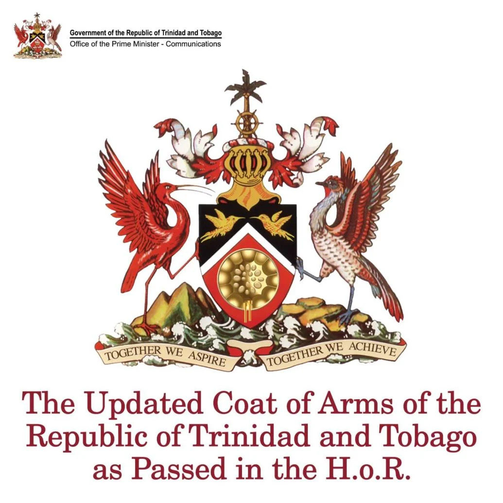 New design of the Coat of Arms (Image obtained at trinidadexpress.com) New design of the Coat of Arms (Image obtained at trinidadexpress.com)