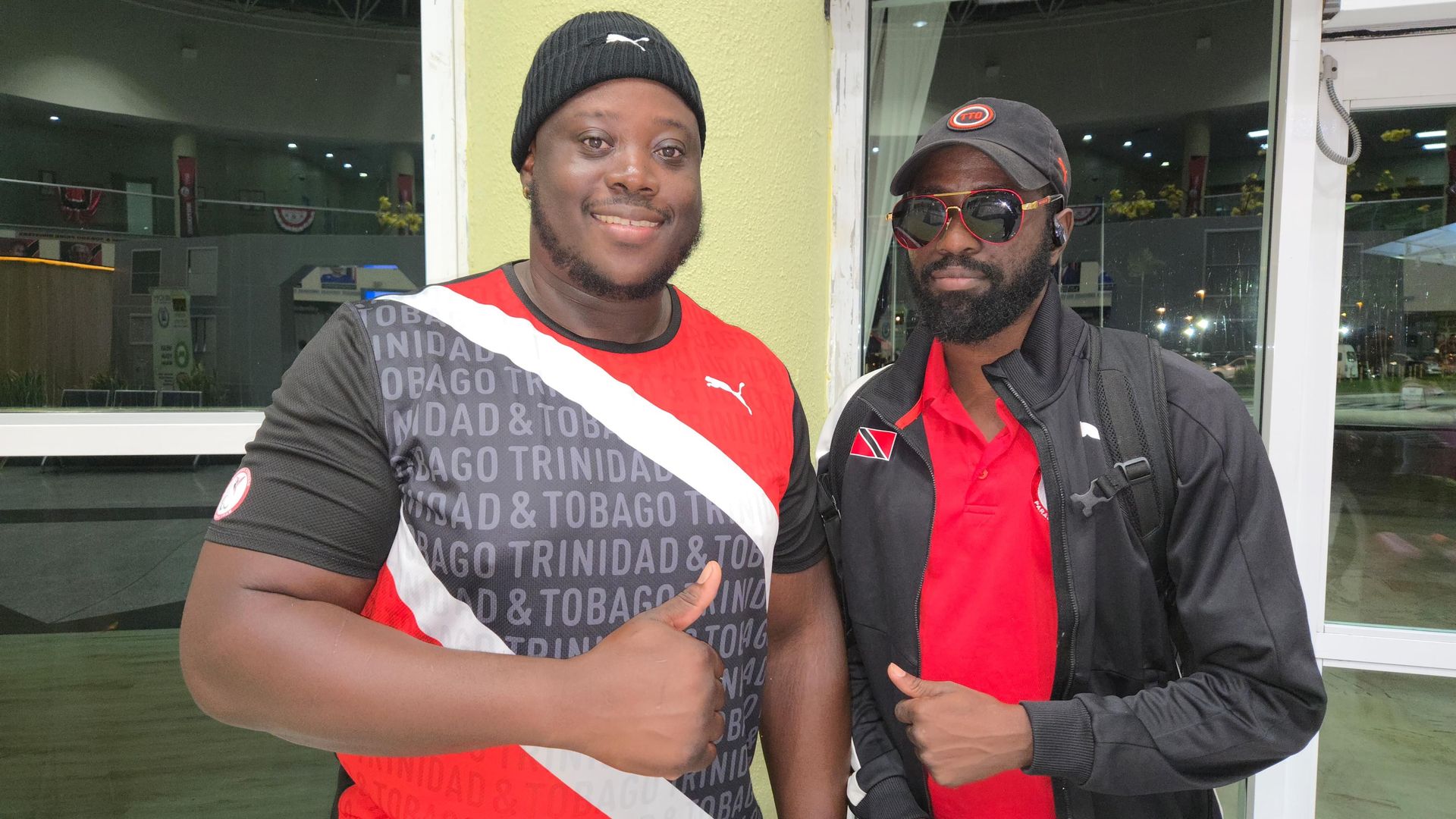Akeem Stewart, left, with physiotherapist Mickey Reuben at the Piarco International Airport on September 28 as he left for the 2025 World Para Athletic Championships in New Delhi, India. Stewart will compete in the men's discus throw F 44 finals on Saturday.  Clayton Clarke (Image obtained at guardian.co.tt) Akeem Stewart, left, with physiotherapist Mickey Reuben at the Piarco International Airport on September 28 as he left for the 2025 World Para Athletic Championships in New Delhi, India. Stewart will compete in the men's discus throw F 44 finals on Saturday.  Clayton Clarke (Image obtained at guardian.co.tt)