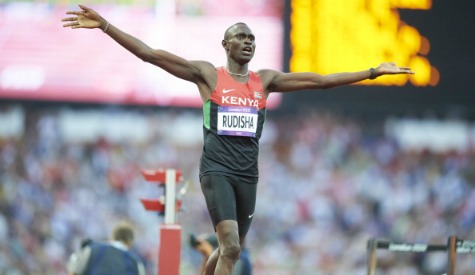 David Rudisha crosses line London 2012